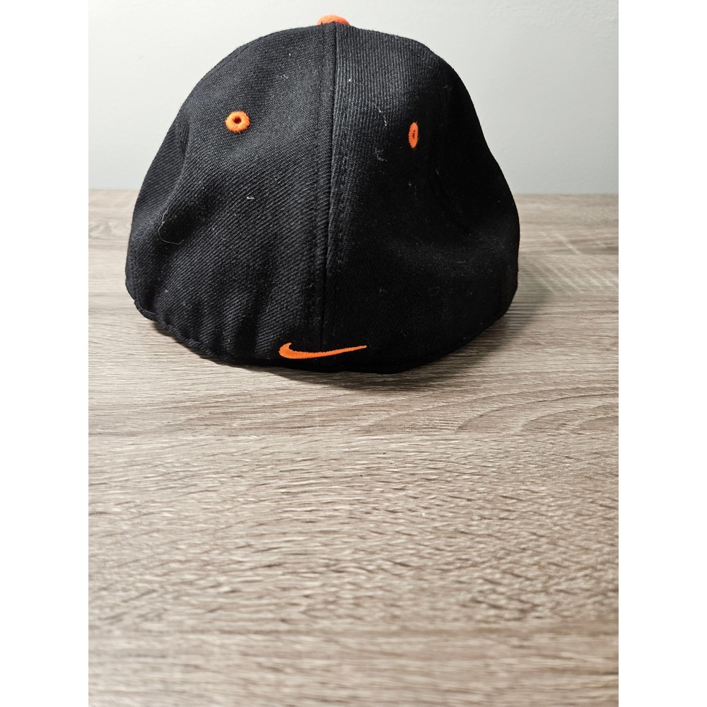 Nike Oklahoma State True Fitted Hat Size 7 Orange Black Flat Bill O - Picture 3 of 10